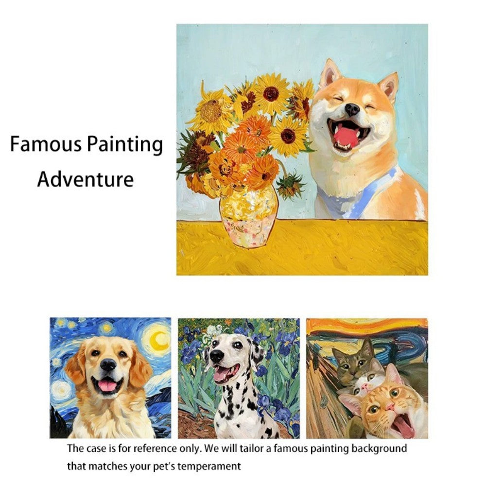Custom Pet Portraits — Artistic paintings of cats and dogs drawn from your photos