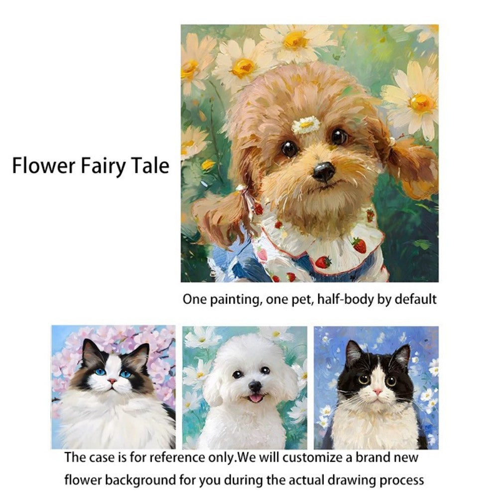 Custom Pet Portraits — Artistic paintings of cats and dogs drawn from your photos