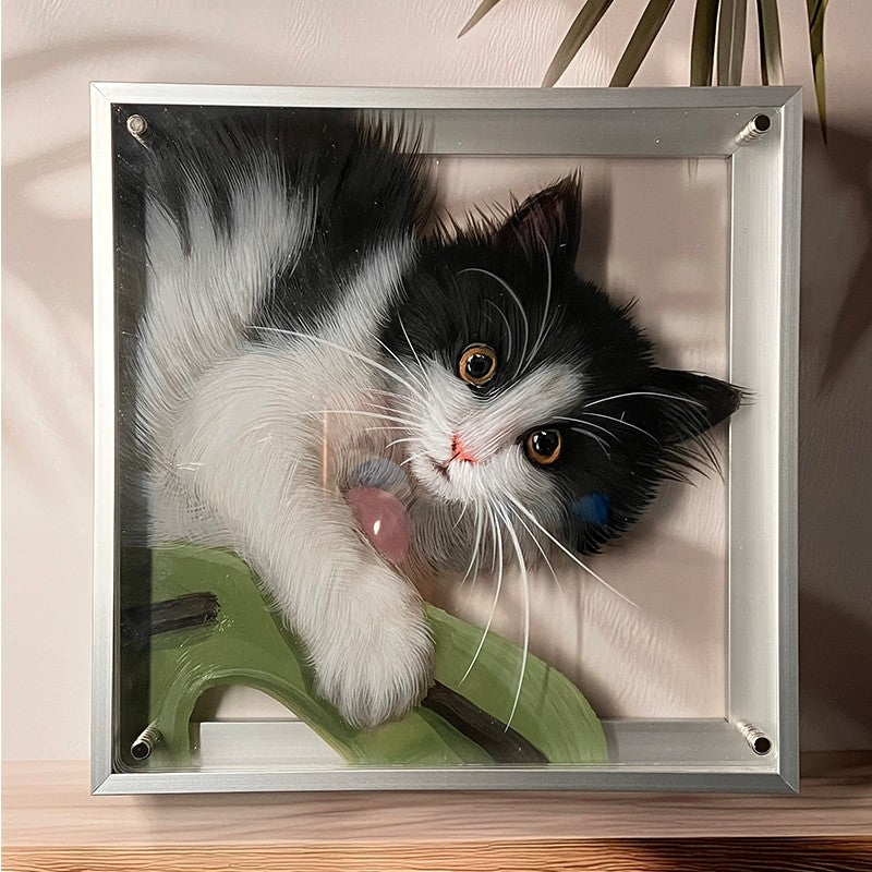 Custom Glass Pet Portrait -Hand-Painted