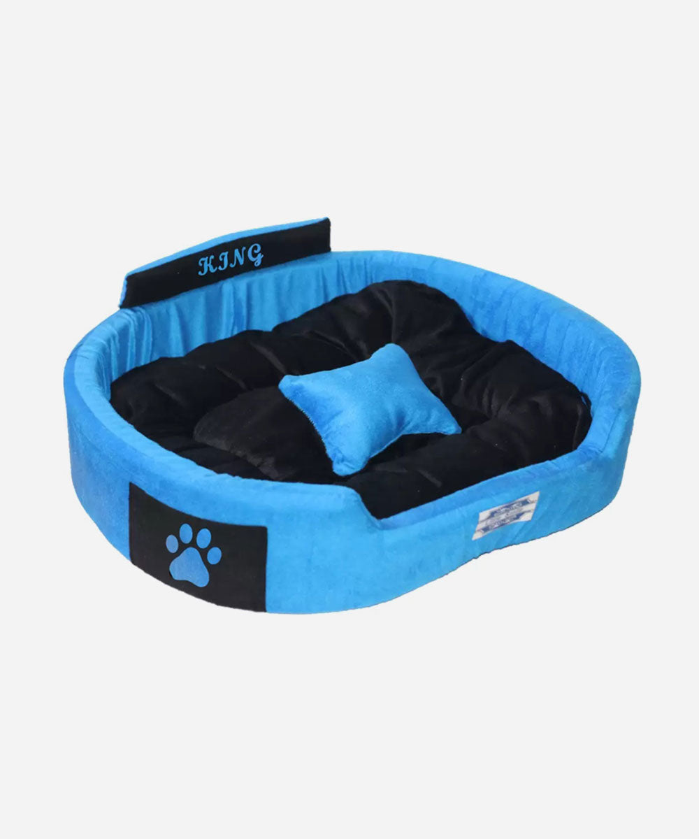 Reversable Pink-Black Color Round Shape Bed For Dog