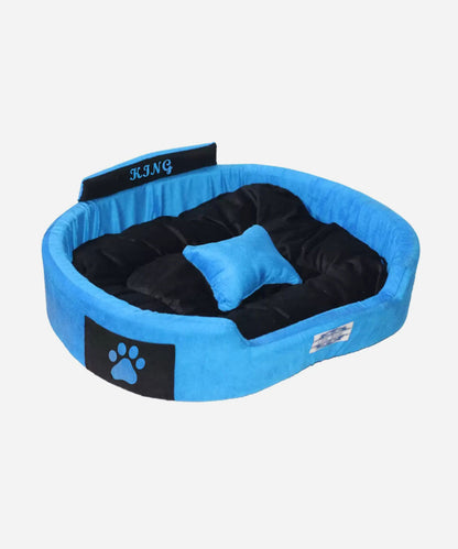 Reversable Pink-Black Color Round Shape Bed For Dog