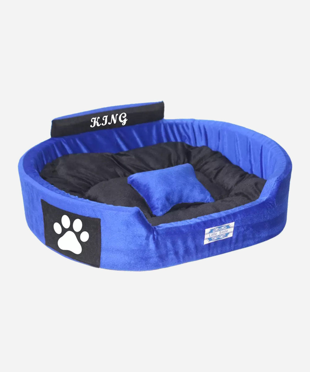 Reversable Pink-Black Color Round Shape Bed For Dog