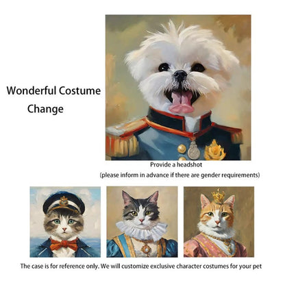 Custom Pet Portraits — Artistic paintings of cats and dogs drawn from your photos