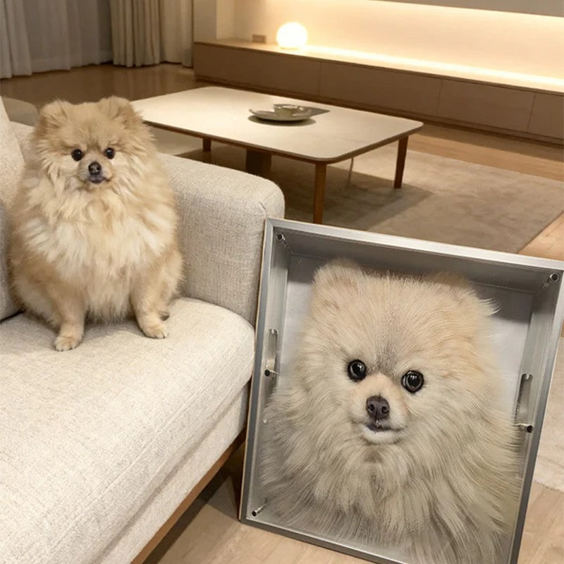 Custom Glass Pet Portrait -Hand-Painted