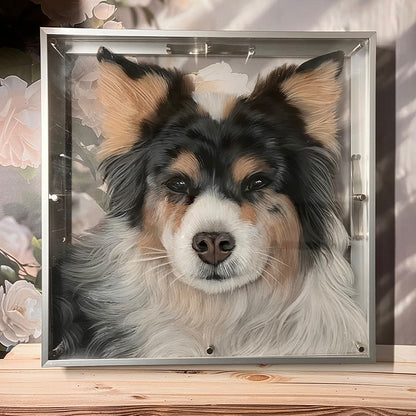 Custom Glass Pet Portrait -Hand-Painted