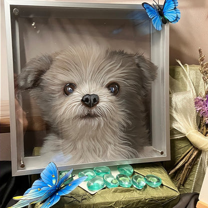 Custom Glass Pet Portrait -Hand-Painted
